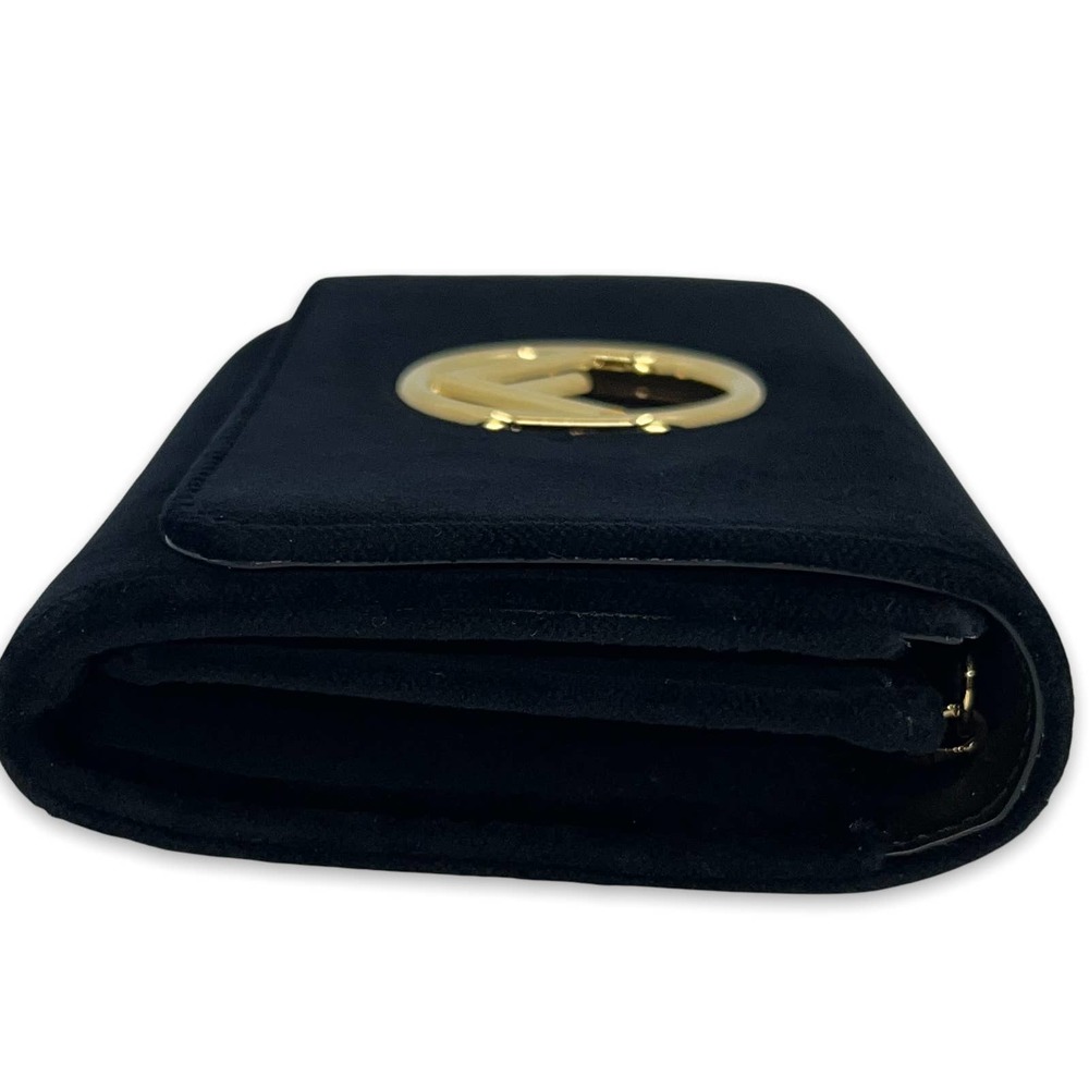 💛SOLD🖤 Fendi Velvet Wallet on Chain in Black - Picture 5 of 11